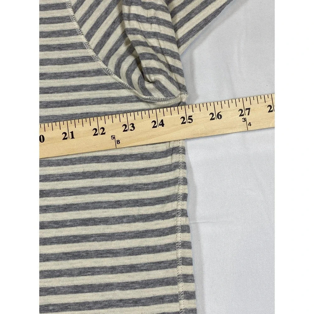 FAHERTY Reversible‎ Striped Long Sleeve Shirt XXL Gray White Cotton Modal